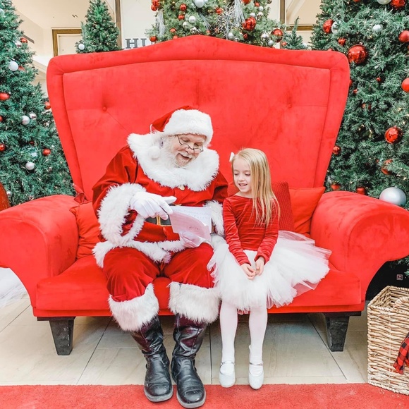 Handmade Velvet Girls Christmas Dress Size 6 - Picture 2 of 4